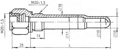 Рис.1. Чертеж гильзы БАУИ.301116.001