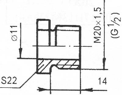 Рис.1. Чертеж штуцера передвижного 5Ц8.625.139