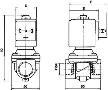 Рис.2. Чертеж клапана электромагнитного 21H8KB120