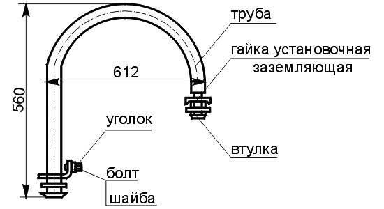 Кронштейн типа у 116 у3 для подвешивания светильников весом до 10 кг фото